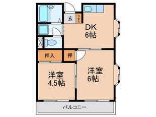 タクティー三津屋の物件間取画像